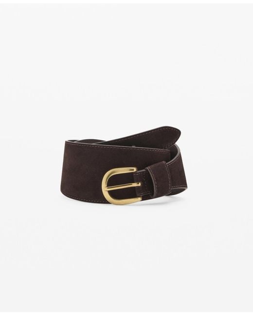 Mango White Suede Obi Belt