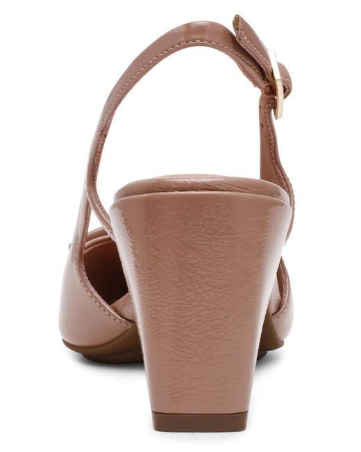 Anne Klein Pink Renetta Slingback Block Heel Pumps