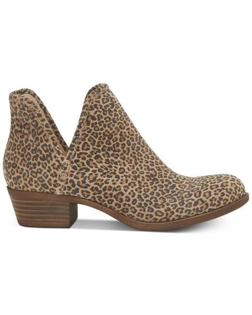 lucky brand leopard booties