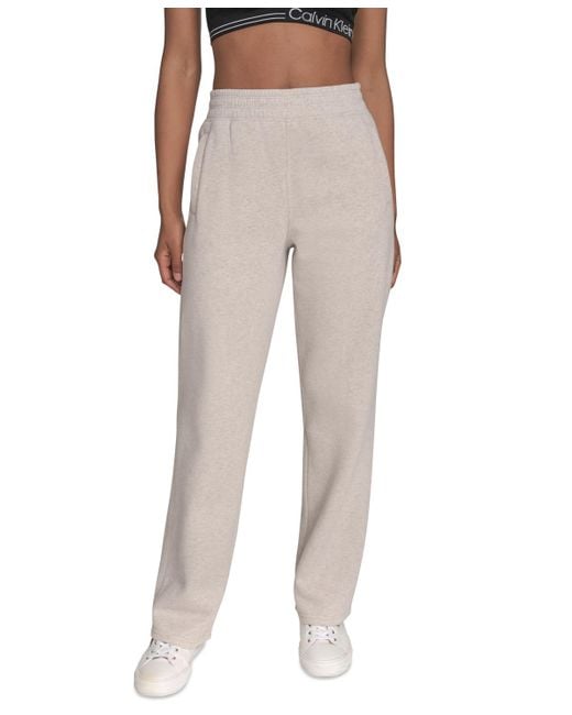 Calvin Klein Natural Performance High-waist Straight-leg Sweatpants