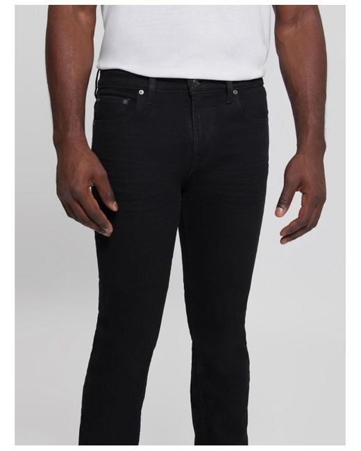 Guess Black Eco Davis Wash Slim Straight Jeans for men