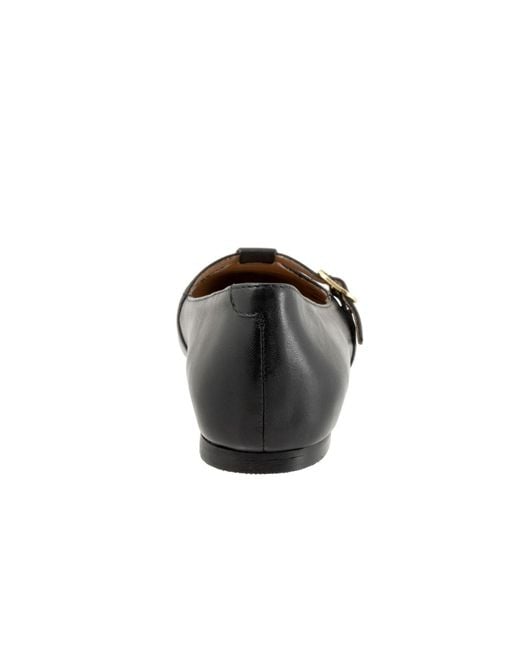 Trotters Black Evie Flat