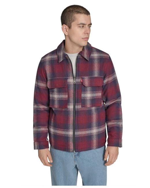 Levi's Purple Two Pocket Shirt Jacket for men