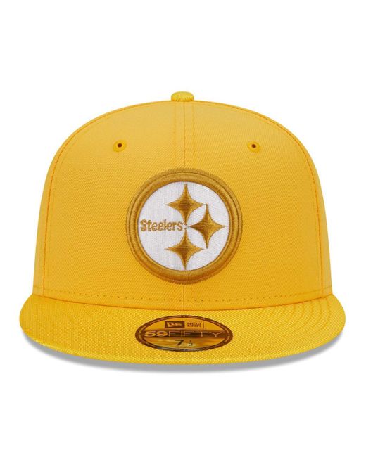 KTZ Yellow Pittsburgh Steelers Active Ballistic 59fifty Fitted Hat for men