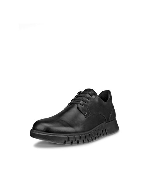 Ecco Black Gruuv Hybrid Plain Toe Derby Shoe for men