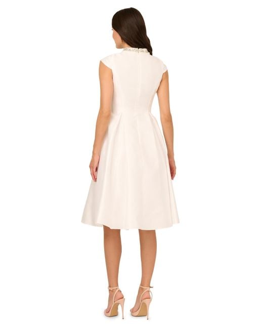 ivory bridal dresses Ivory Satin A-line V-neck Wedding Dresses with Pockets, Bridal Gowns, MW680 main image 0