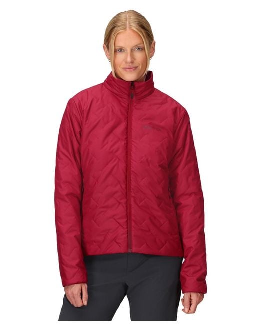 Marmot Red Monoquilt Elastic-bound Cuff Jacket