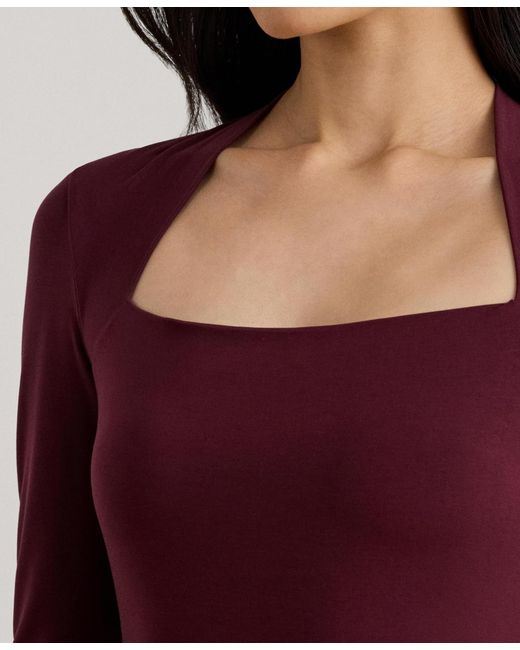 Ralph Lauren Red Square Neck Top