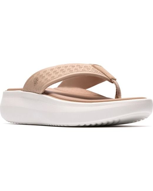 Clarks White Solevana Post Round Toe Als