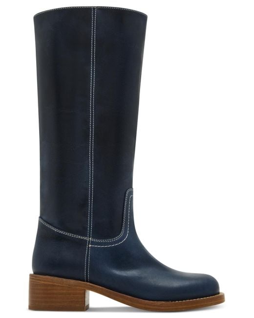 Steve Madden Blue riggs Tall Square-toe Boots