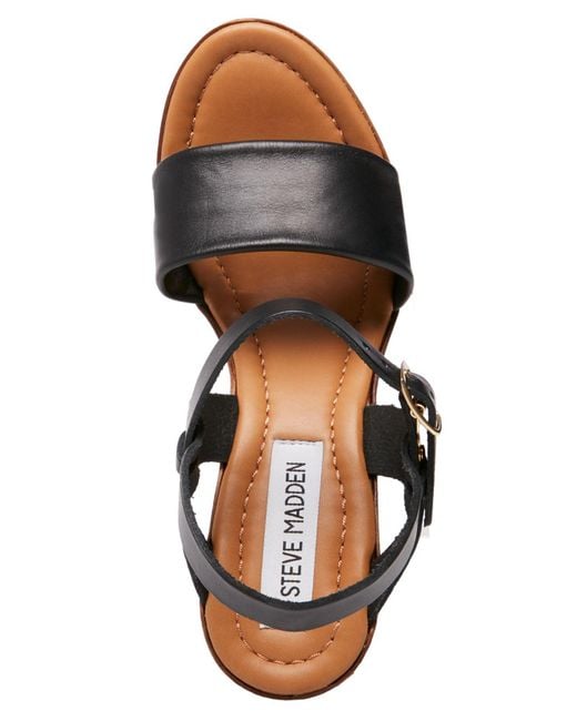 Steve madden women's laurisa wood hotsell platform sandals