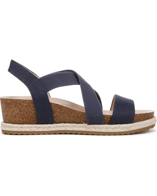 LifeStride Blue Breeze Strappy Wedge Sandals
