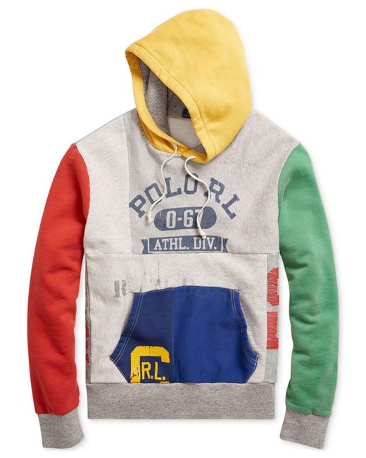 Polo ralph lauren store men's patchwork hoodie