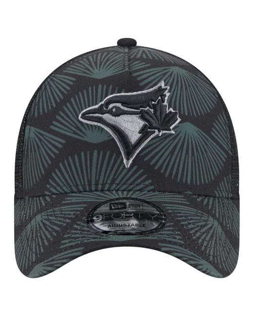 KTZ Gray Toronto Blue Jays 9forty A-frame Trucker Adjustable Hat for men