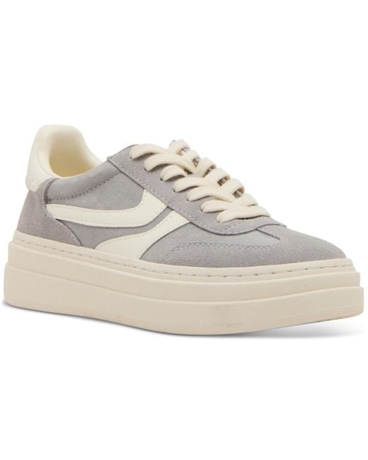 Steve Madden White Dodge Triple Platform Lace-up Sneakers