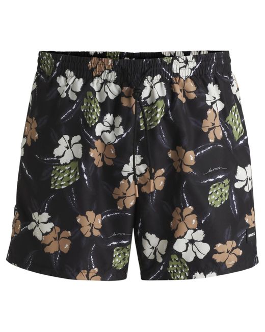Boss Black Boss By Printed Quick-drying Swim Shorts for men