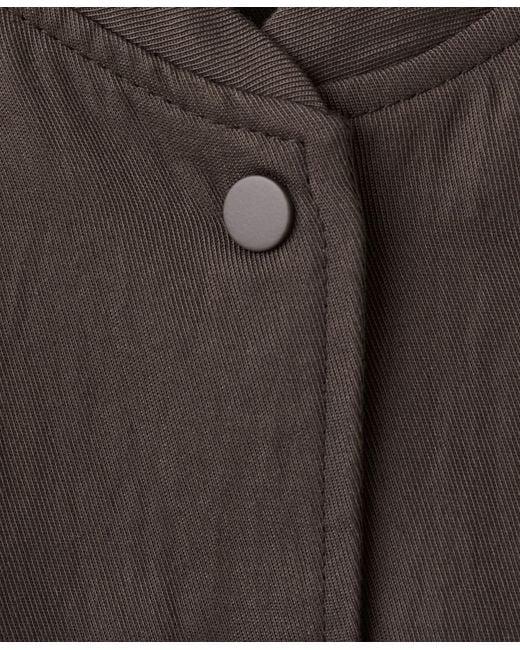 Mango Brown Lyocell Bomber Jacket