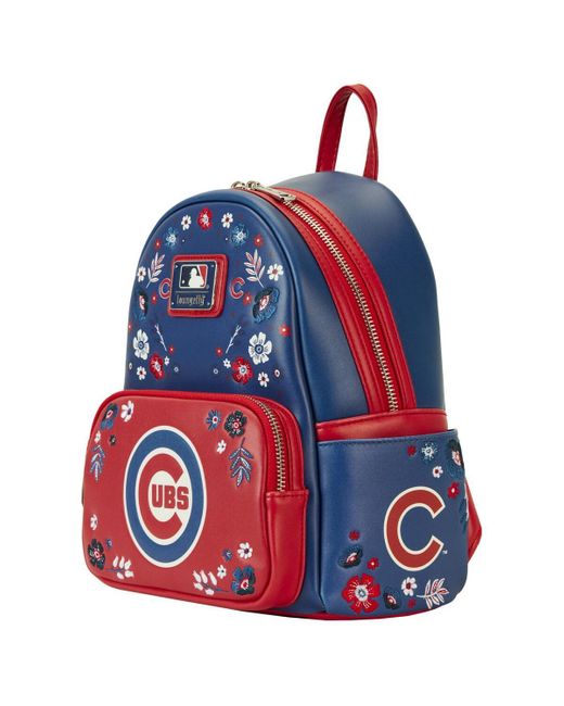Loungefly Blue Chicago Cubs Floral Mini Backpack