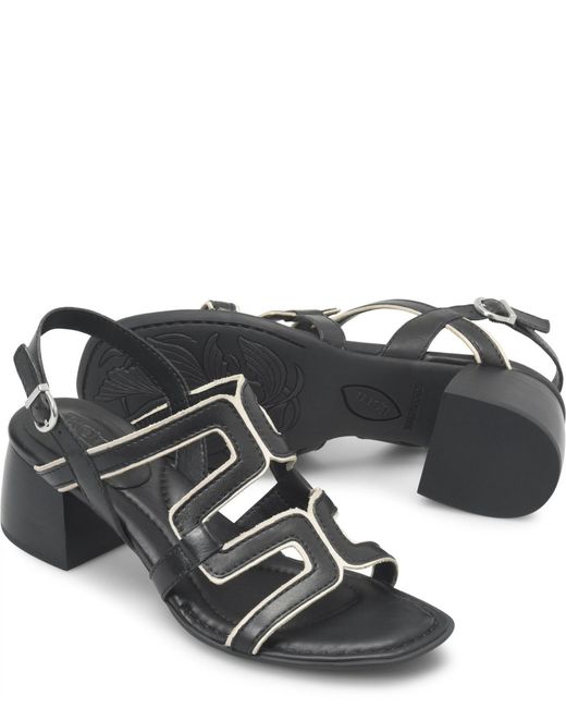 Born Black Sofia Square Toe Sandals
