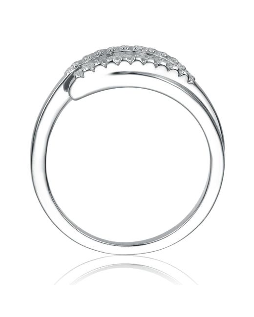 Genevive Jewelry Sterling White Gold Plated