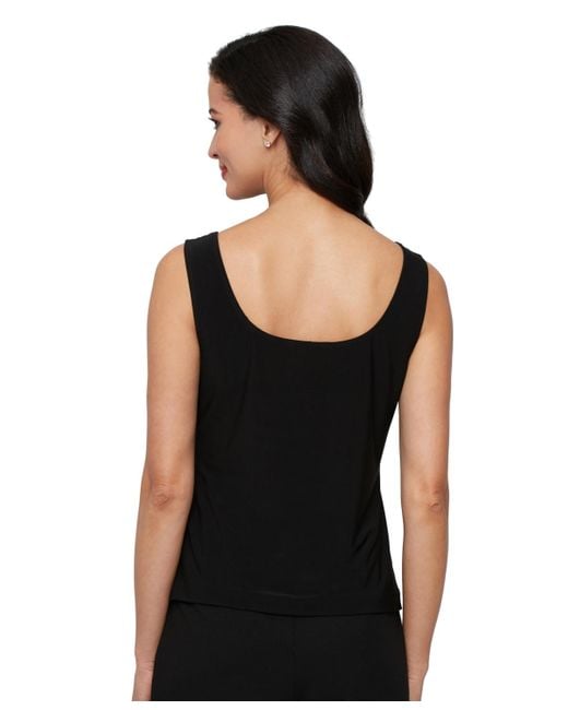 Alex Evenings Black Printed Tulle Jacket & Top Set