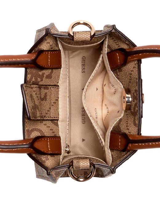 Guess Brown Erenia Mini Tote Bag