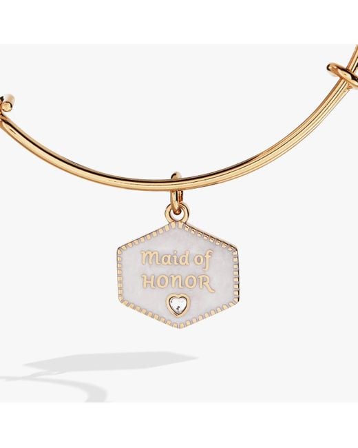 ALEX AND ANI White Maid Of Honor Bangle Bracelet