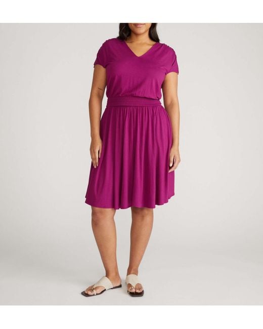 UNIVERSAL STANDARD Women's Pink Minetta Liquid Jersey Dress UNIVERSAL STANDARD Women's Pink Minetta Liquid Jersey Dress