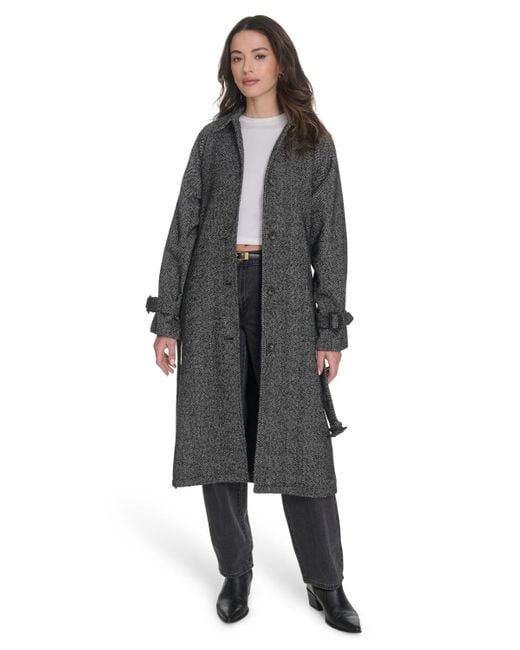 Levi's Black Single Breasted Trench Jacket