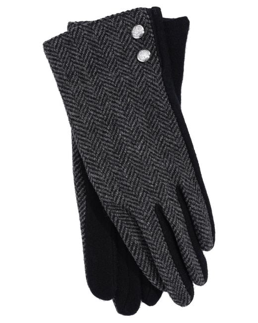 Ralph Lauren Black Two Button Pattern Top Gloves