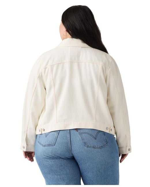 Levi's Blue Plus Size Original Trucker Collared Neck Jacket