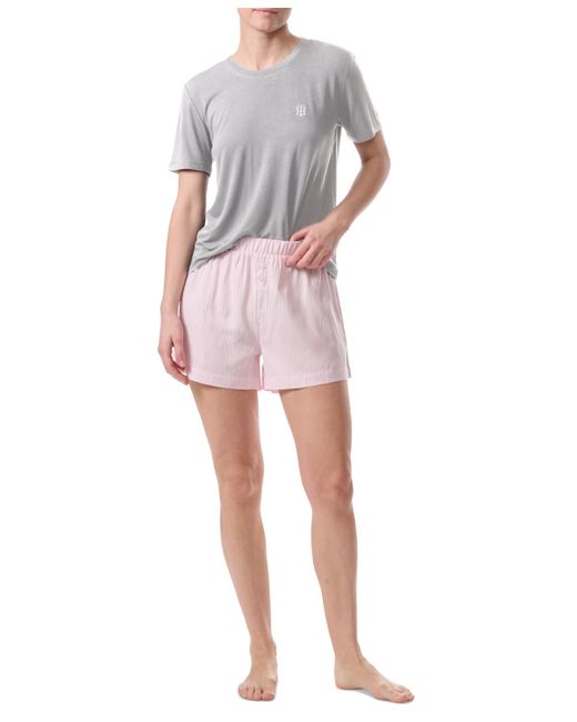 Tommy Hilfiger Multicolor 2-pc. T-shirt & Boxer Pajamas Set