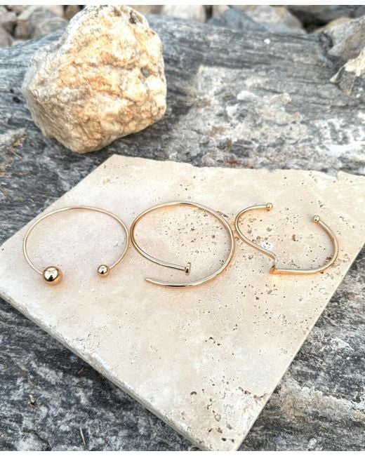Adornia Metallic Cuff Bracelet Set
