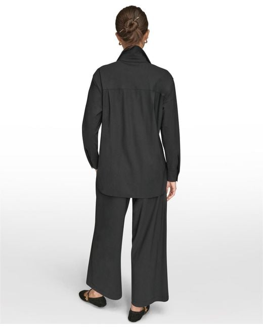 Donna Karan Weekend Black Button-down Shirt