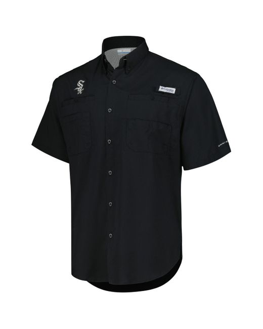 Columbia Black Chicago White Sox Tamiami Omni-shade Button-down Shirt for men