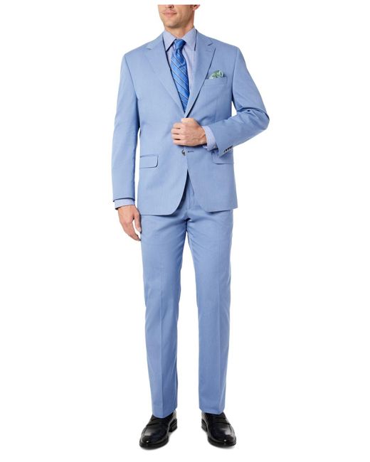 Sean John Classic-fit Solid Suit Separates in Blue for Men | Lyst