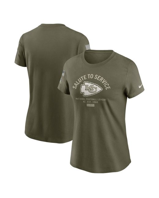 Nike Green Kansas City Chiefs 2025 Salute To Service Sideline T-shirt