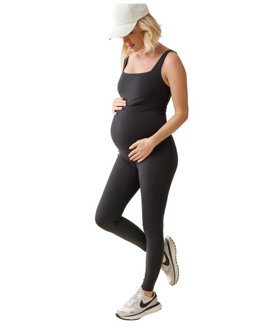 Ingrid & Isabel Black Ingrid + Isabel Maternity Ingrid + Isabel Long Active Unitard Jumpsuit