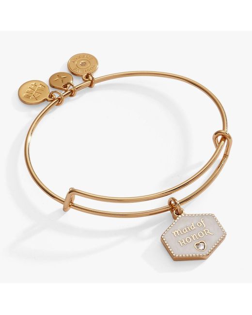 ALEX AND ANI White Maid Of Honor Bangle Bracelet