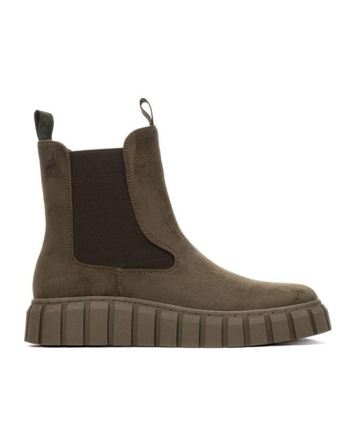 Xti Brown Comfort Chelsea Suede Booties Refresh Collection By