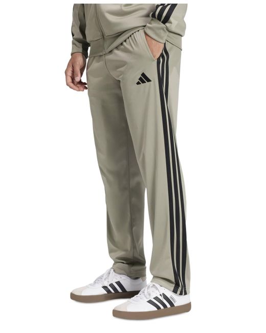 Adidas Green 3-stripes Regular-fit Tricot Track Pants for men