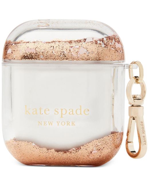 Kate Spade Liquid Glitter Airpod® Case in Metallic Lyst