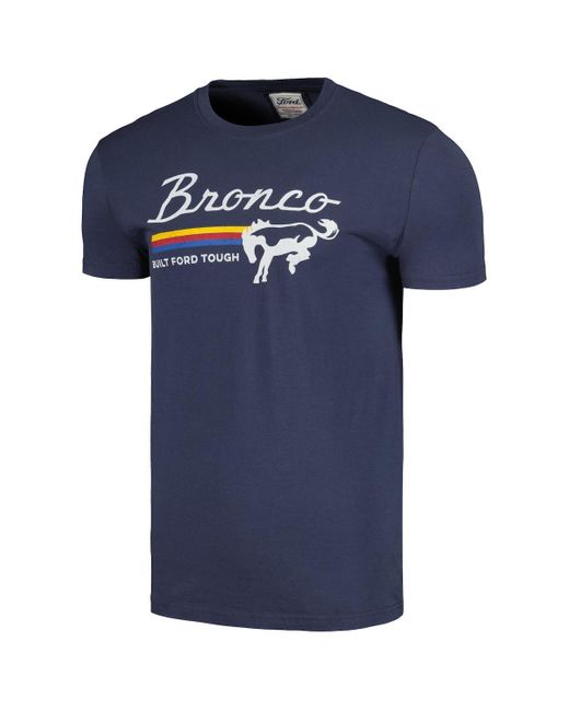 American Needle Blue Distressed Bronco Brass Tacks T-shirt for men
