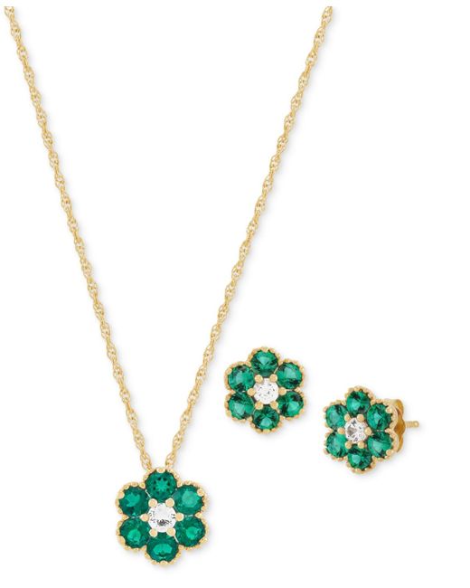 Macy's Green 2-pc. Set Lab-created (1-3/8 Ct. T.w.