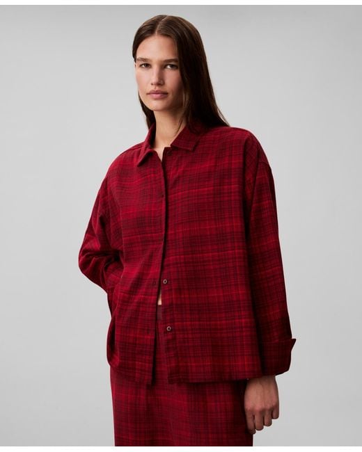 calvin klein red dress shirt Calvin Klein Dress Shirt Mens 22 38 38 Red Slim Fit London Formal