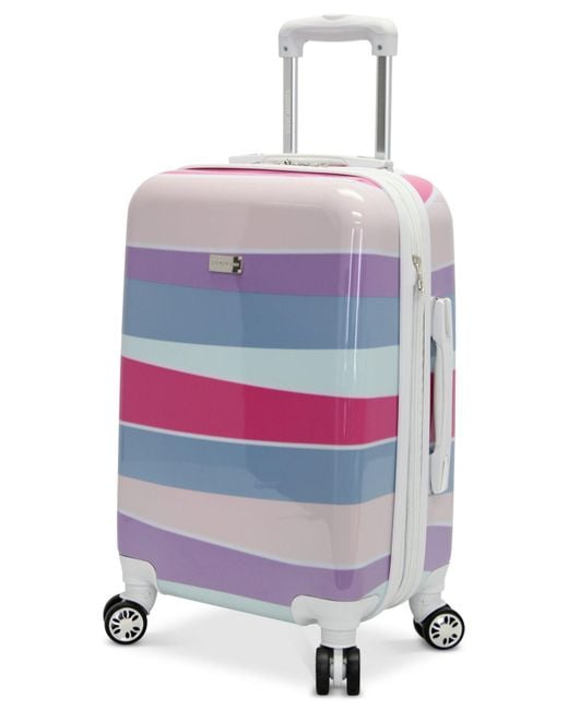 Steve Madden Multicolor Stripes Expandable Hardside Carry-on Spinner Suitcase