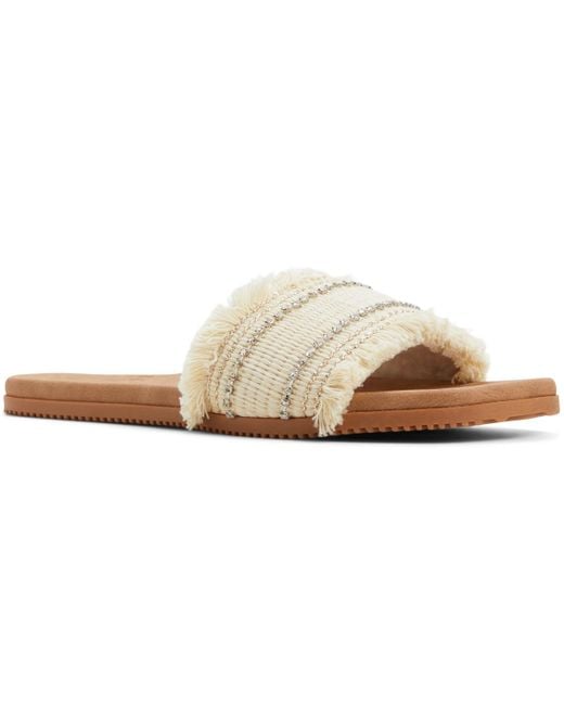 Roxy White Positano Slip-on Flat Sandals