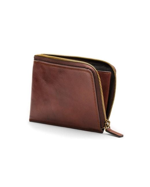 Bosca Brown Dolce Zip Passport/travel Document for men