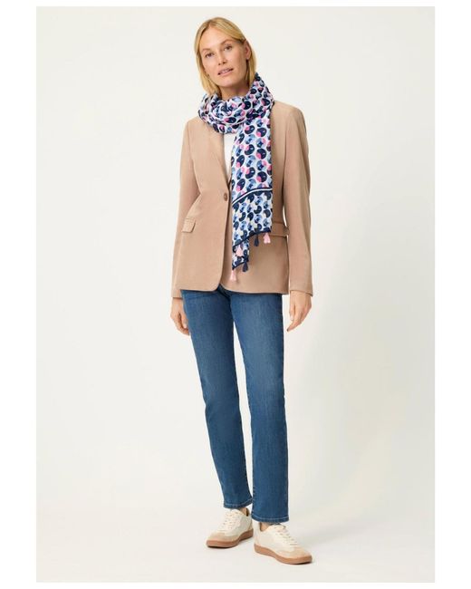 Olsen Blue Dotted Scarf