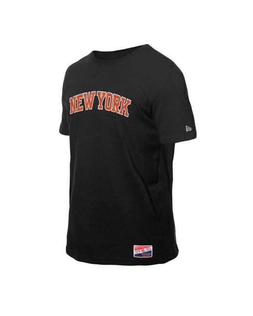 KTZ Black New York Knicks Premium Wordmark T-shirt for men
